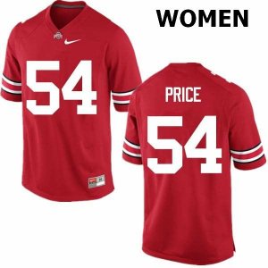 NCAA Ohio State Buckeyes Women's #54 Billy Price Red Nike Football College Jersey BDC1845EP